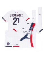 Paris Saint-Germain Lucas Hernandez #21 Venkovní dres pro děti 2024-25 Krátký Rukáv (+ trenýrky)